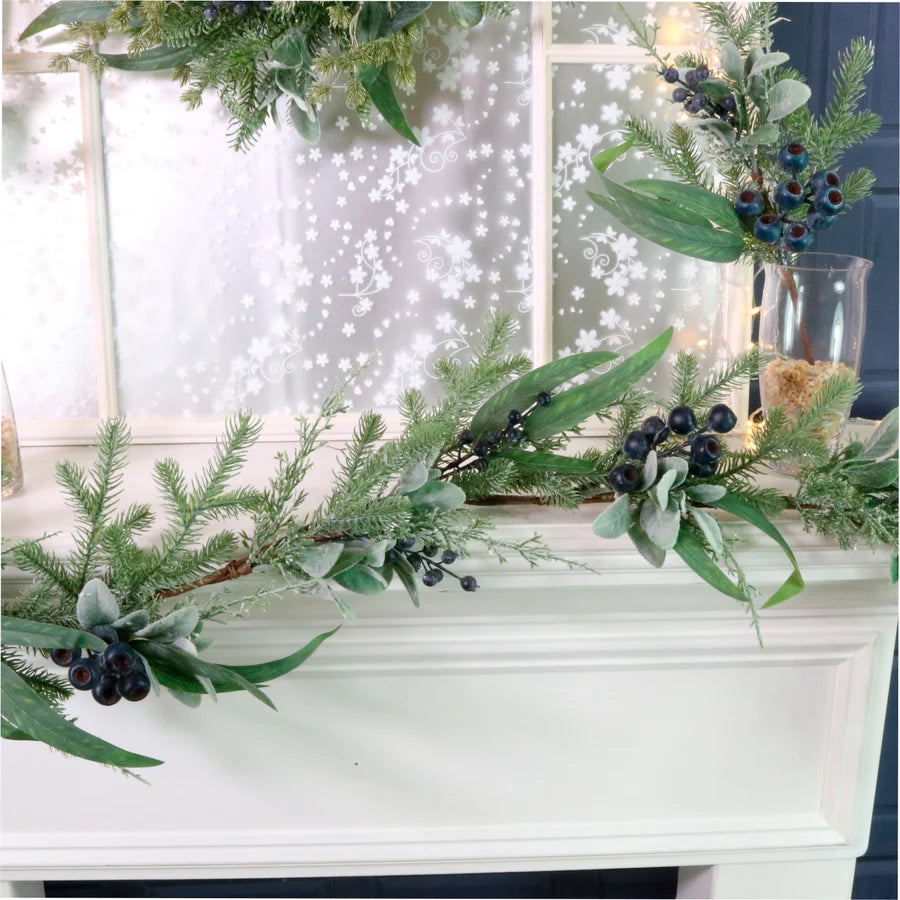 Winter Garland with Blue