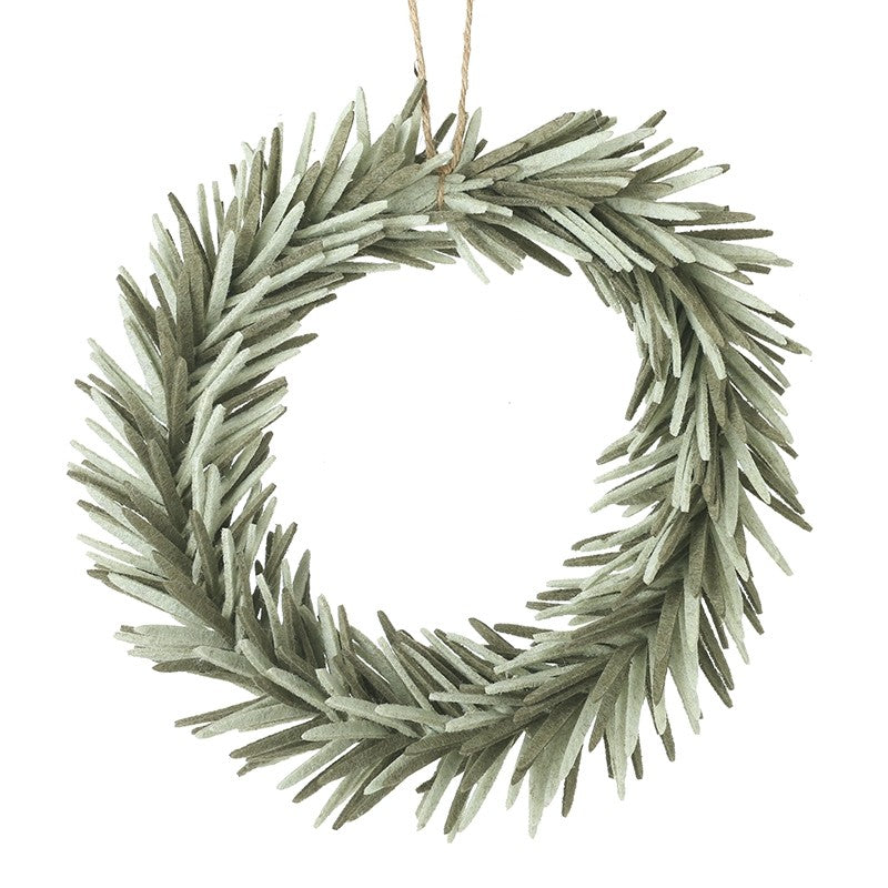 Green Long Leaf Wreath - Medium