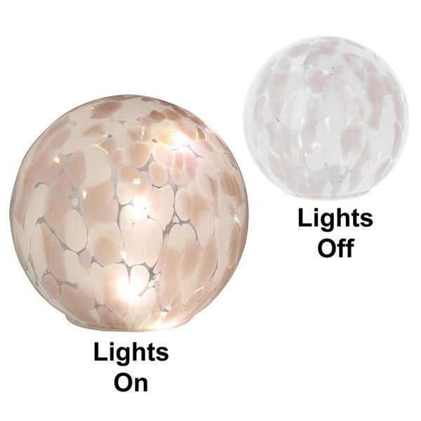 Handblown LED Ball Lamp - Pink Josefina Online