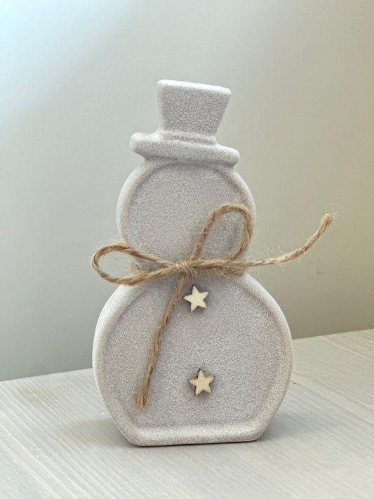 Sand Textured Effect Snowman - Small