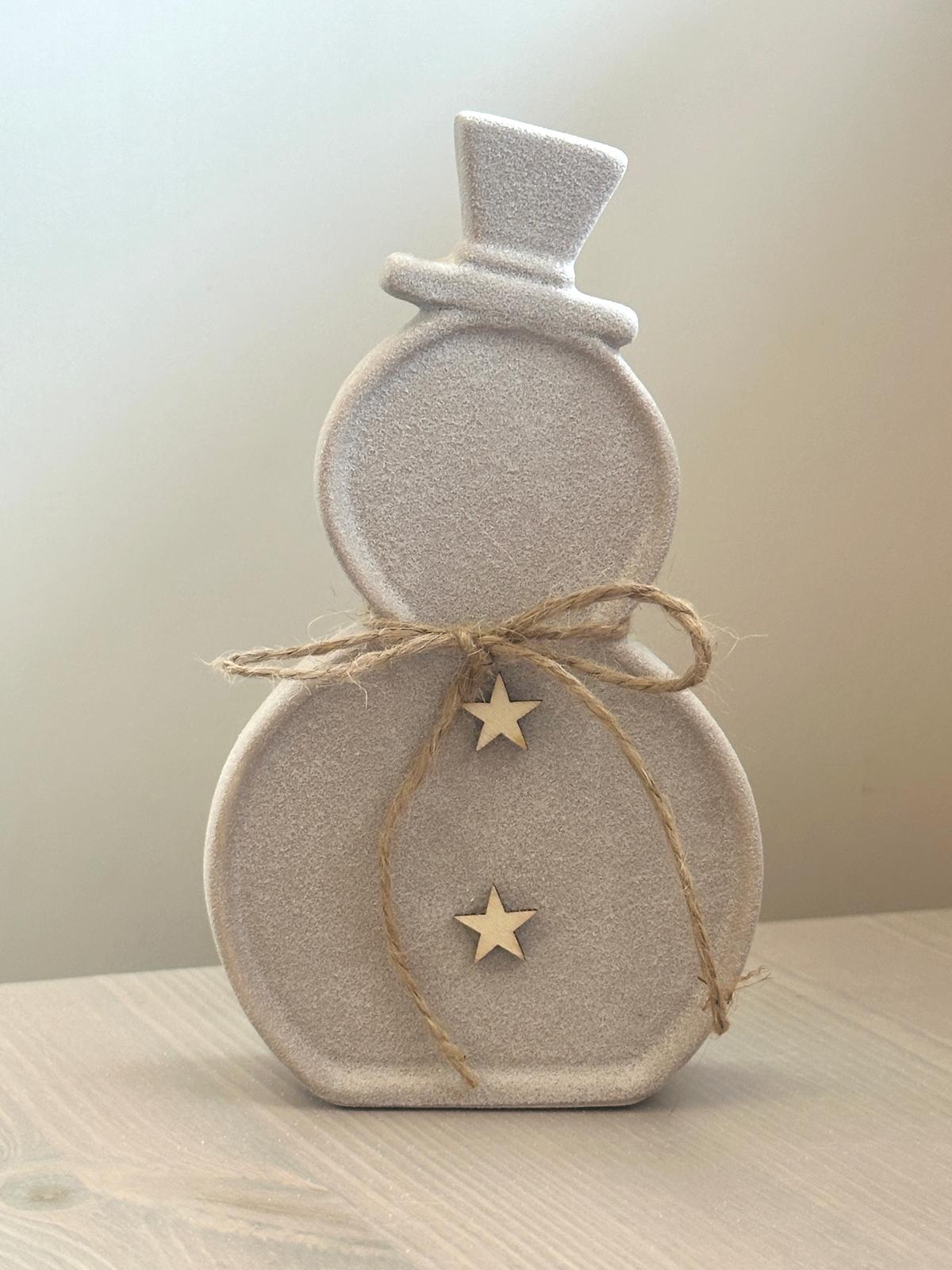 Sand Textured Effect Snowman - Large