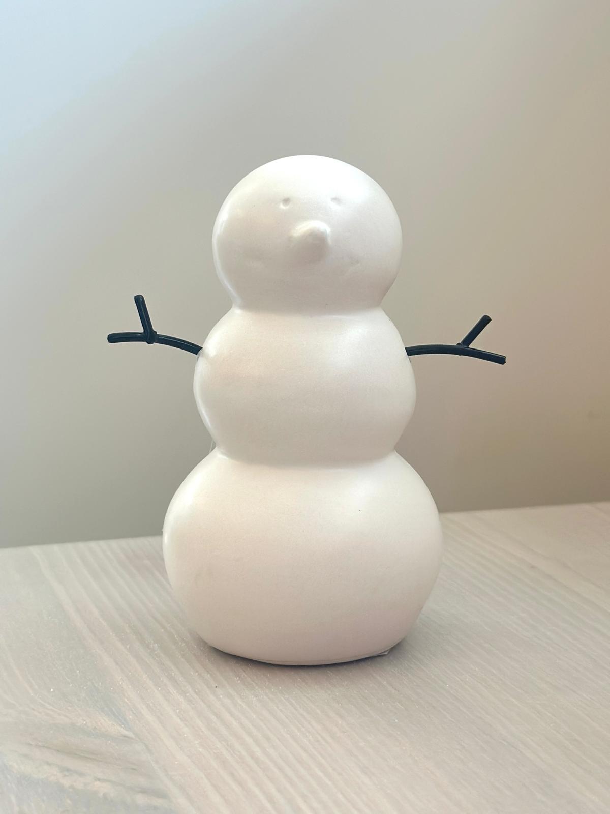 White Snowman Decoration - Large