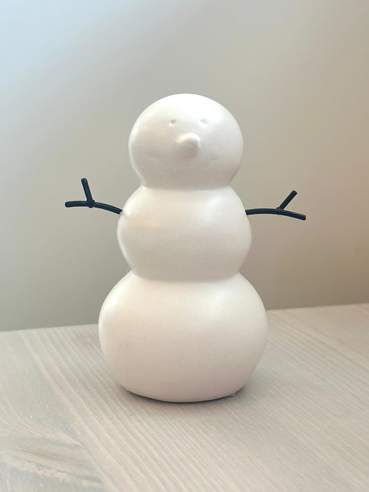 White Snowman Decoration - Small