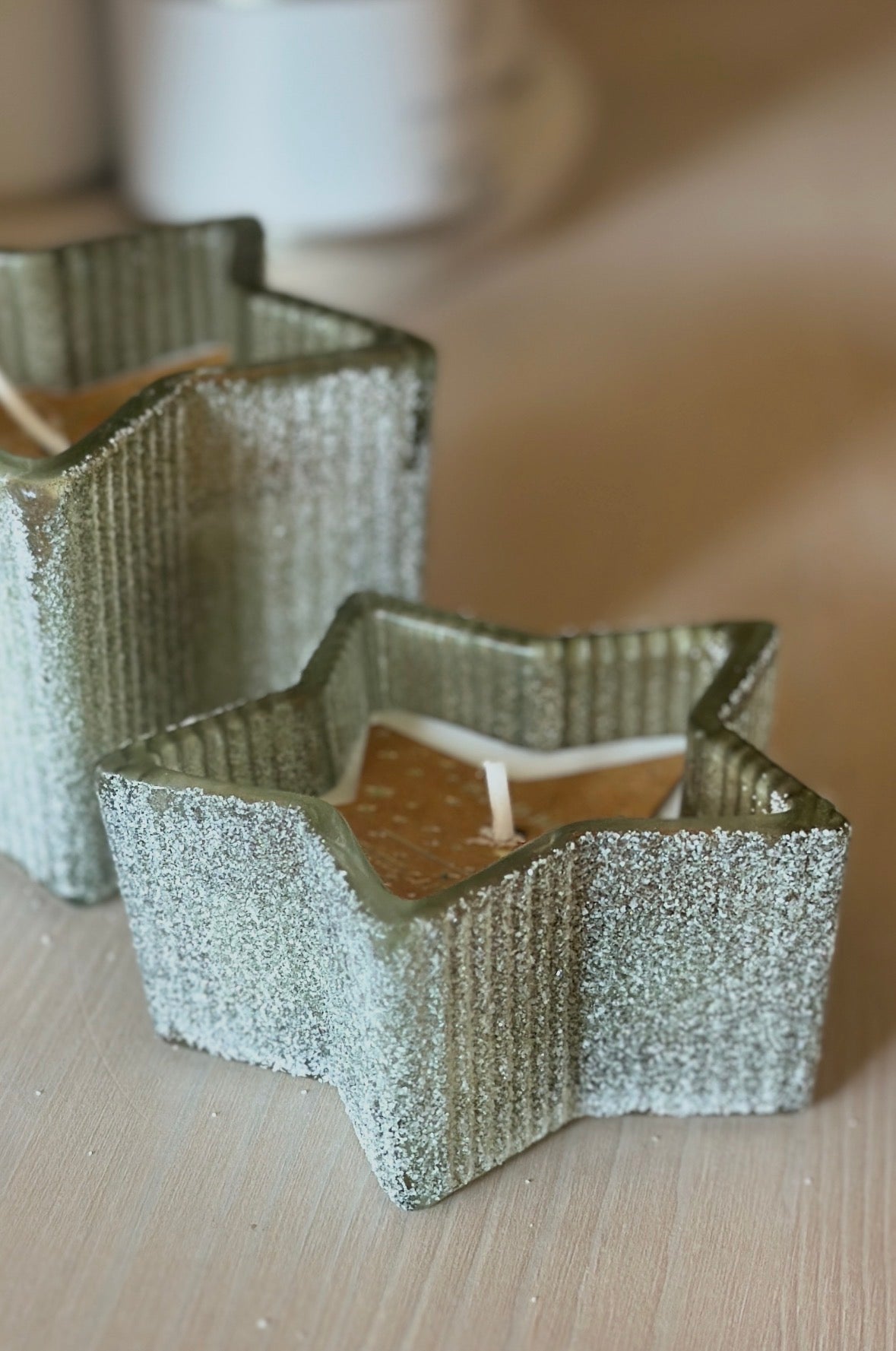 Glass Star Candle - Small