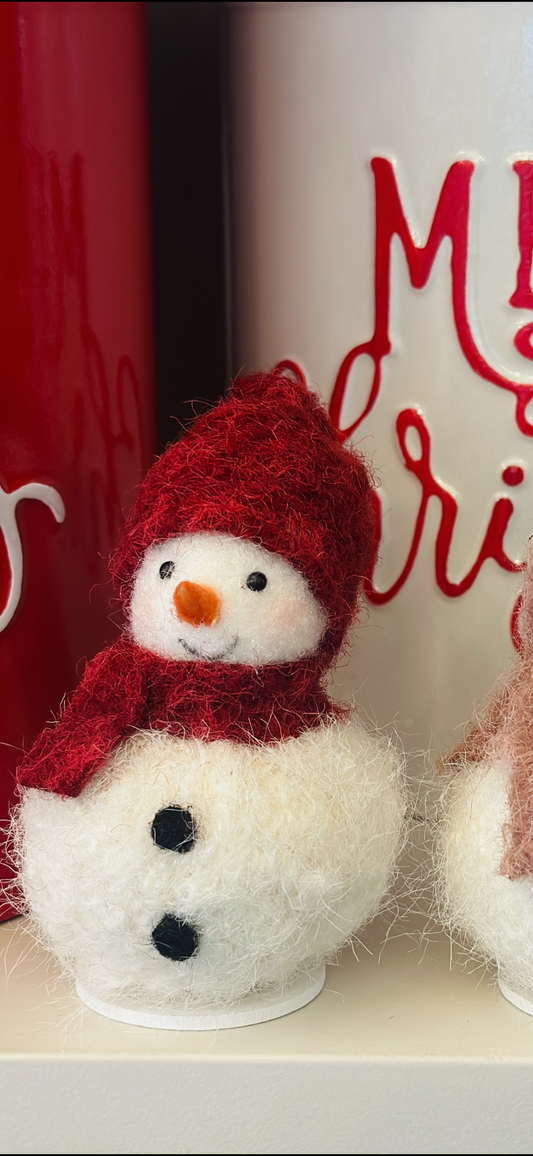 Sitting Christmas Snowman