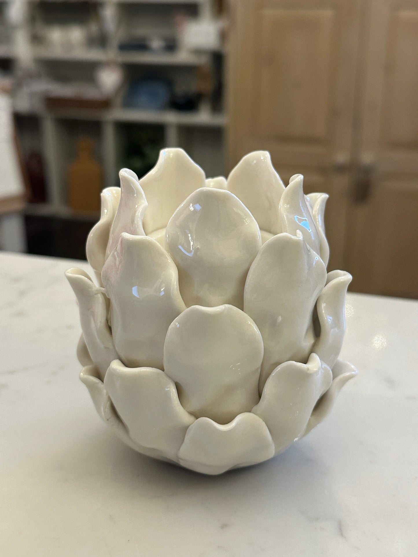 White Porcelain Artichoke T Lite Holder Josefina Online