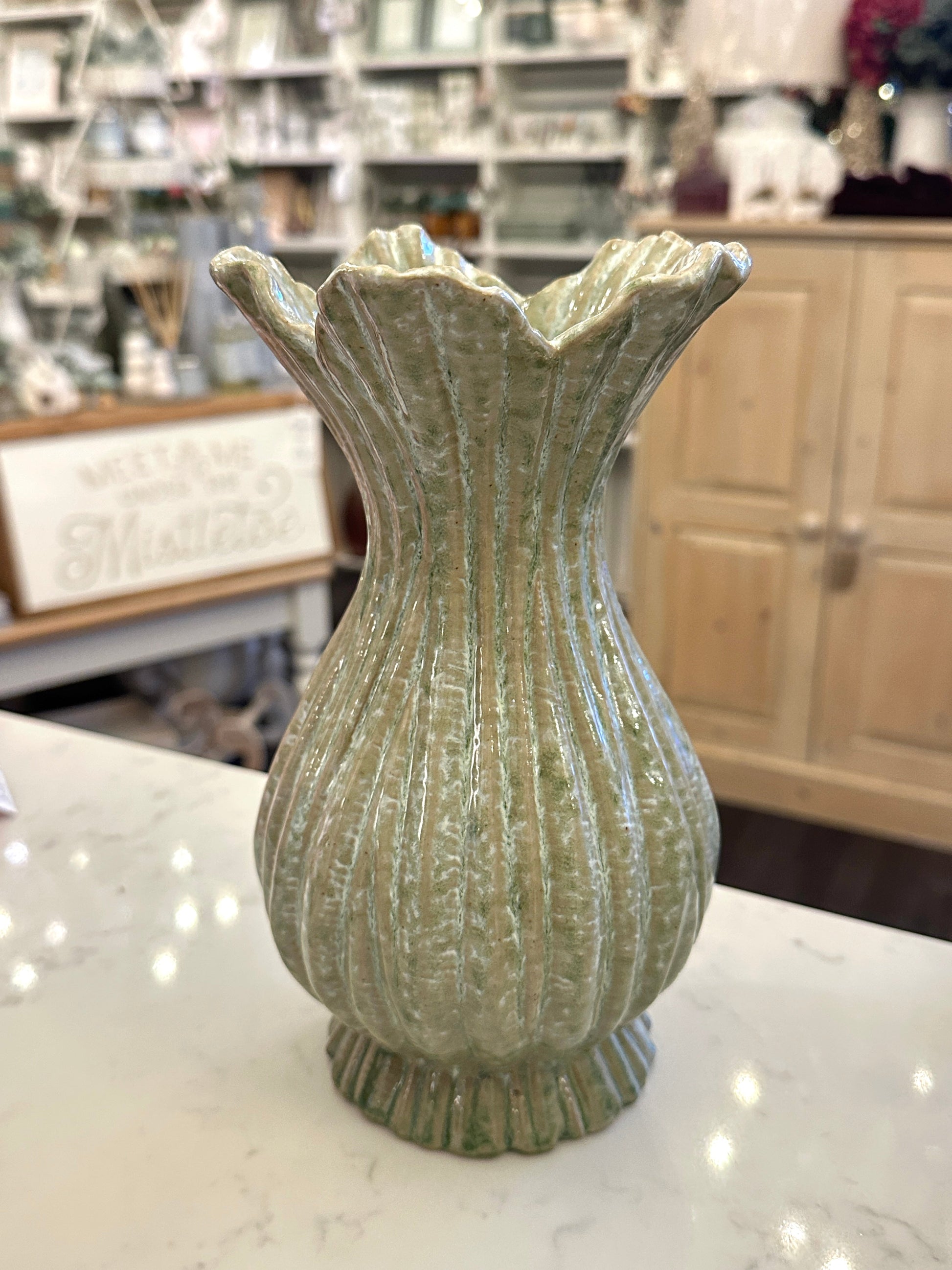 Green Speckled Bloom Vase Josefina Online