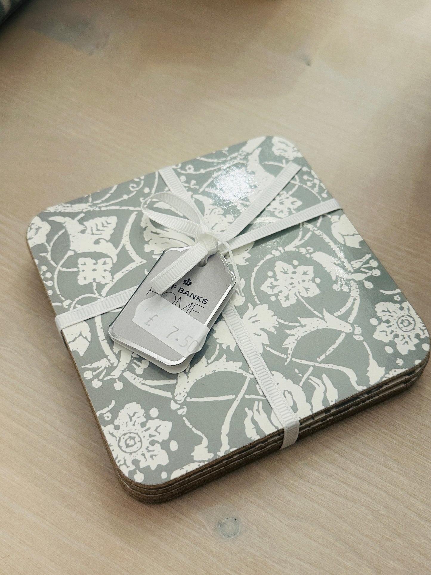 Sage Green set of 4 Coasters Josefina Online