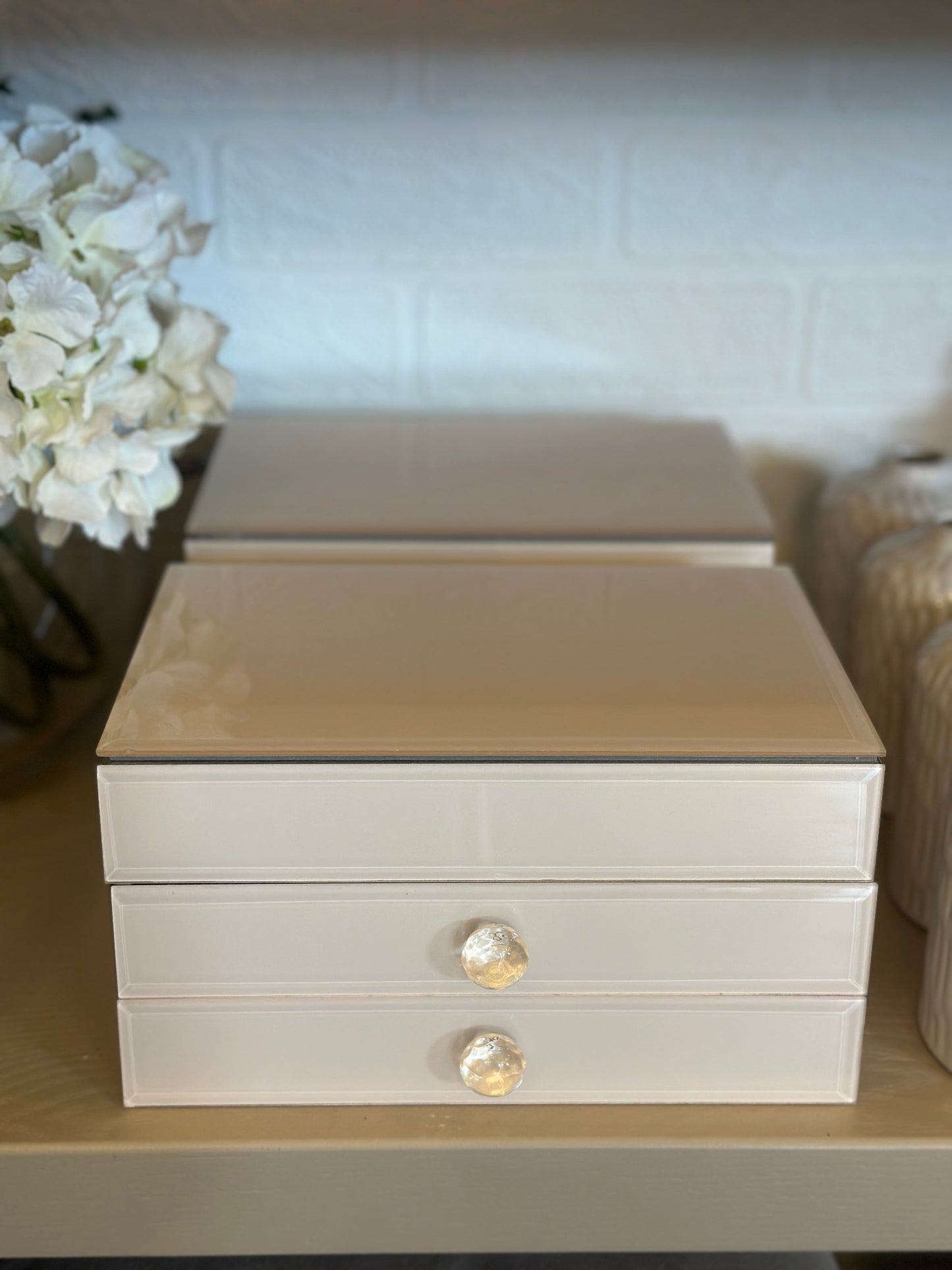 SOPHIA CLASSIC NUDE GLASS JEWELLERY STORAGE DRAWERS Josefina Online