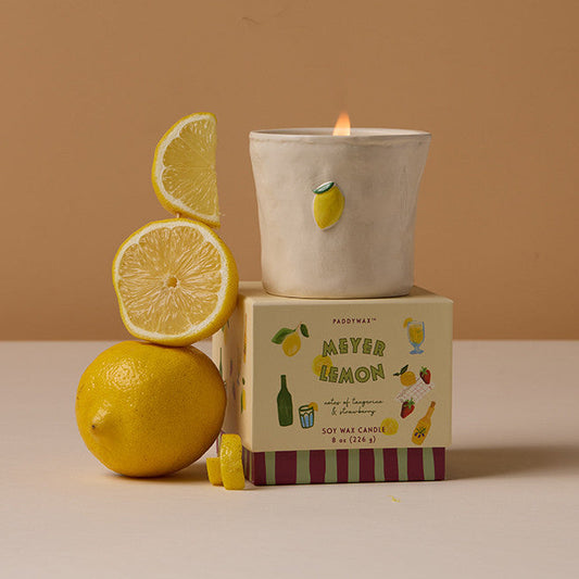 Meyer Lemon Ceramic Jug Candle - Lemon, Tangerine & Strawberry