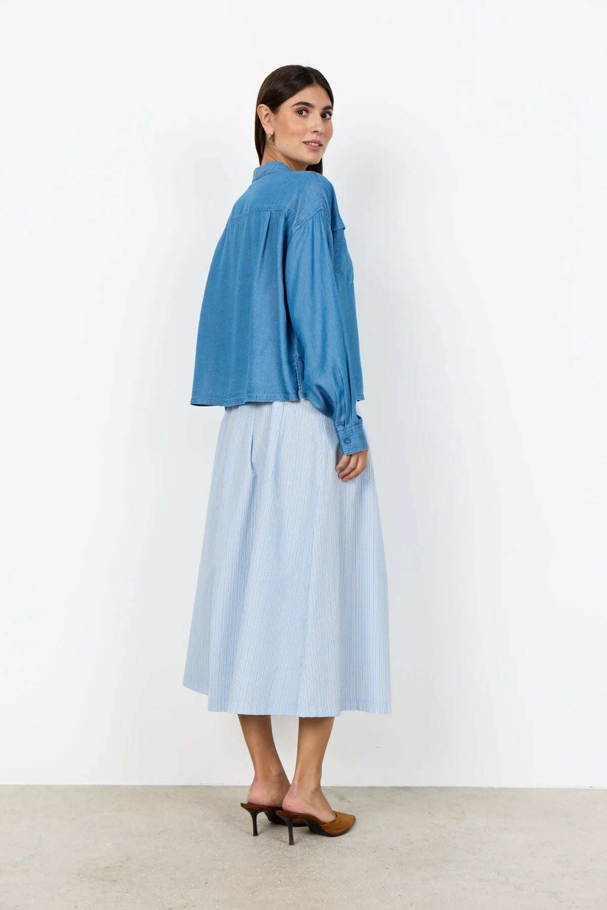 Soya Concept -SC-SC-LIV 60 Shirt medium blue Josefina Online