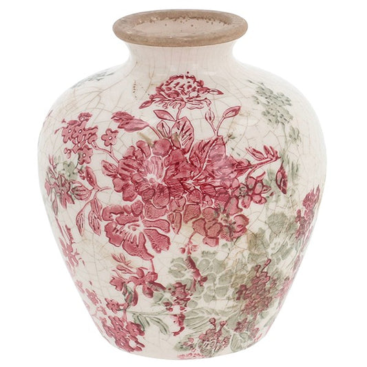Misty Pink Garden Plum Vase - Small