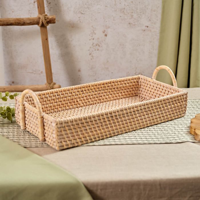 Rattan Rectangle Tray Josefina Online