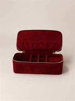 Ruby Velvet Rectangle Jewellery Box