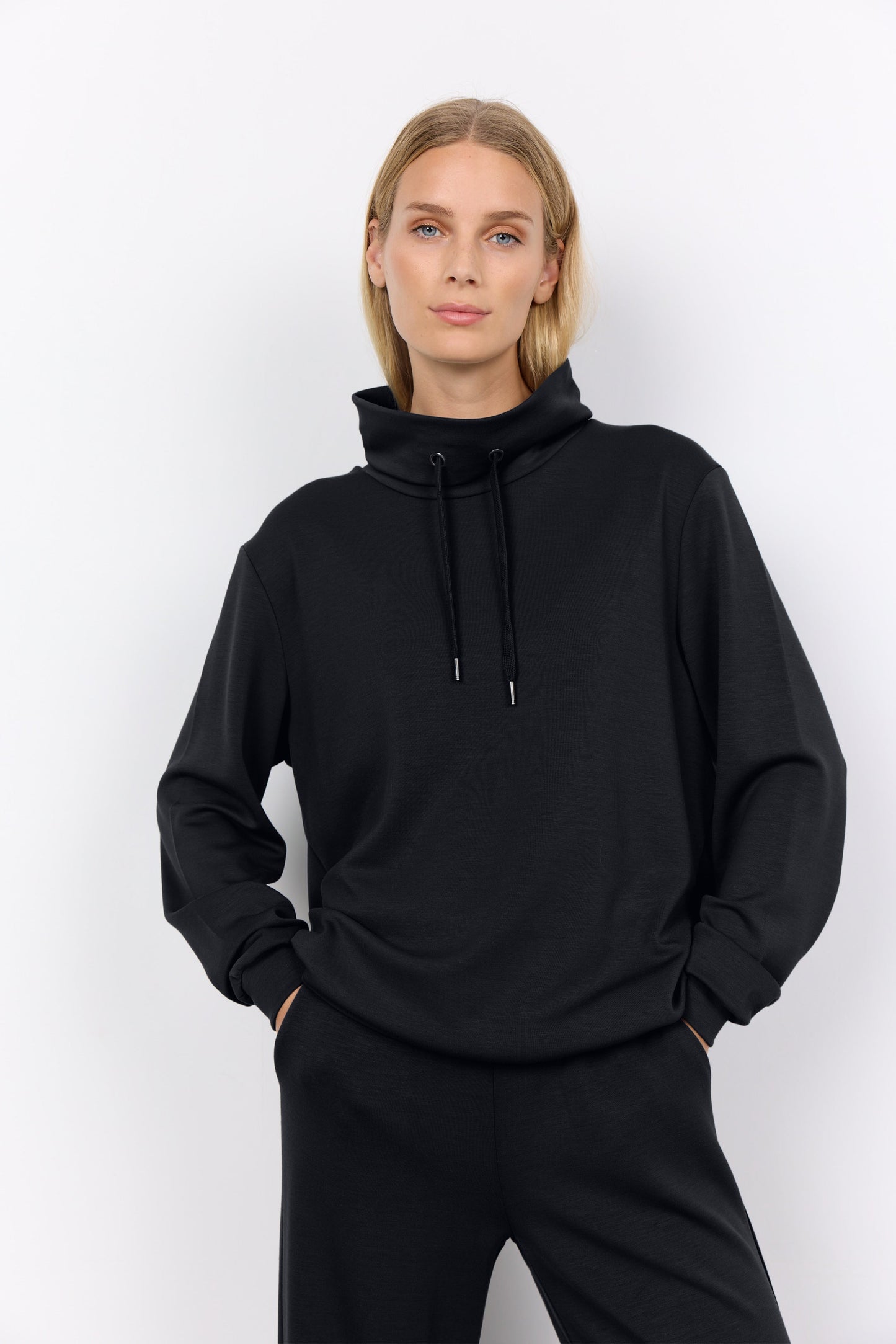 Soya Concept - Hoodless Hoodie - Black Josefina Online