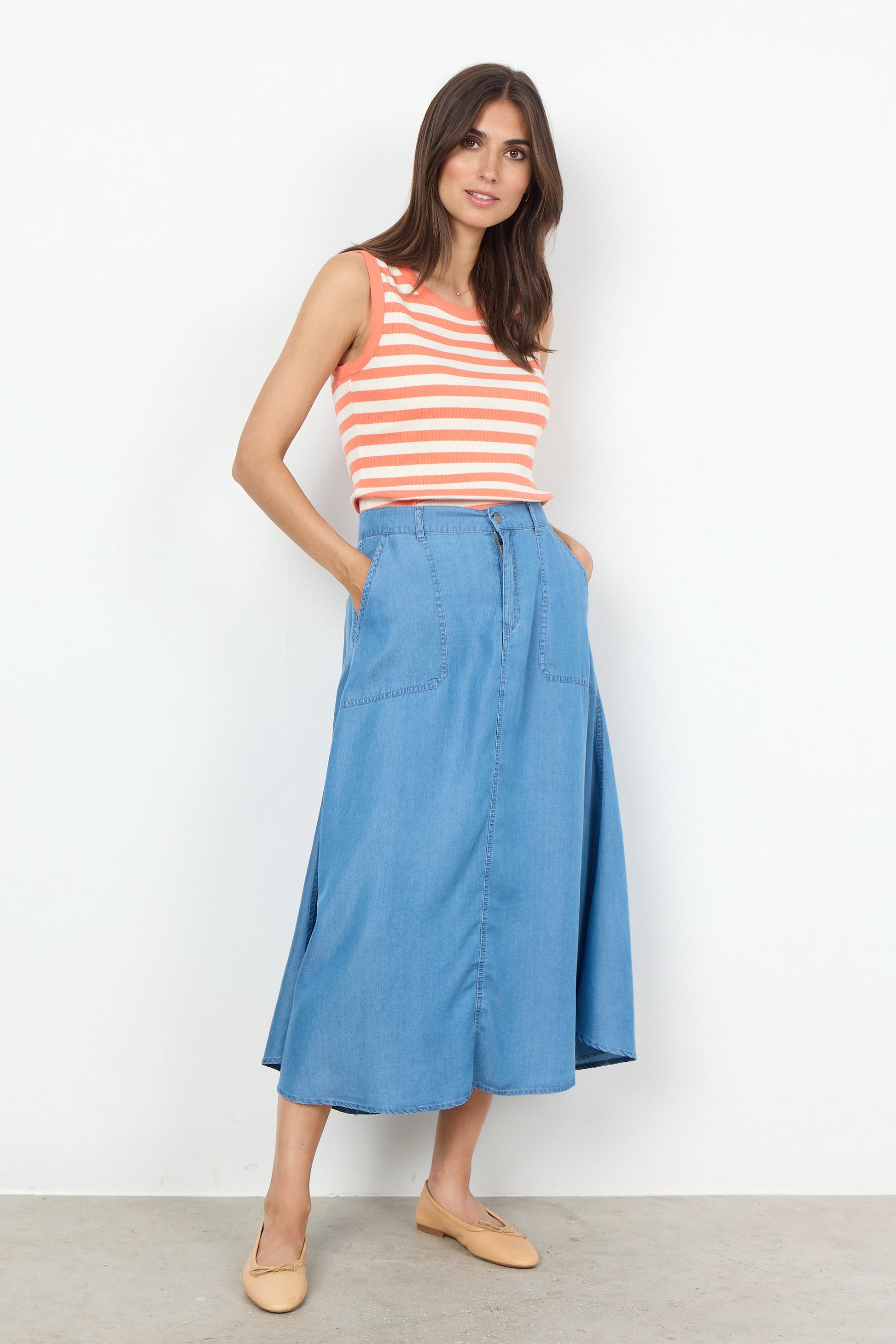 Soya Concept  Skirt - medium blue Josefina Online