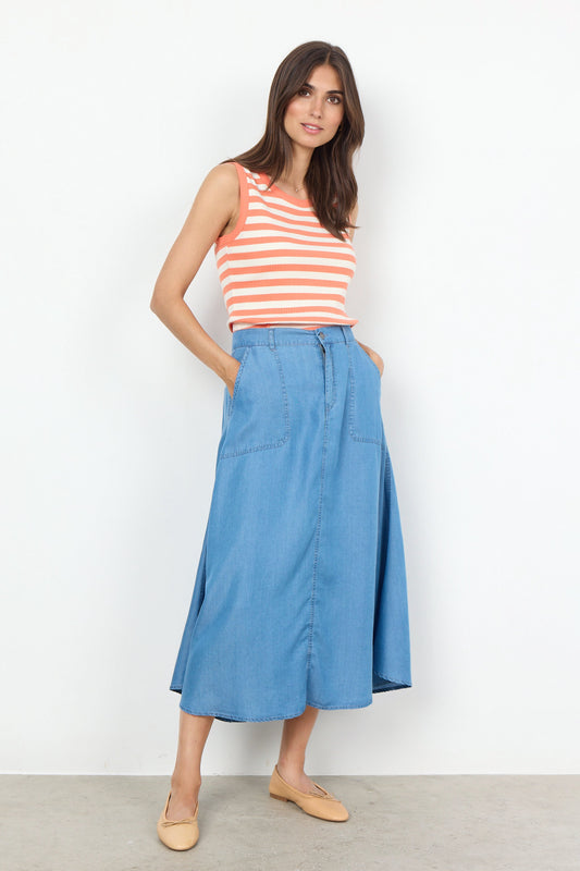 Soya Concept  Skirt - medium blue Josefina Online