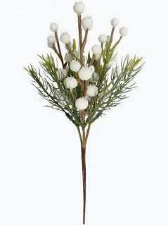 White Berries & Foliage Pick