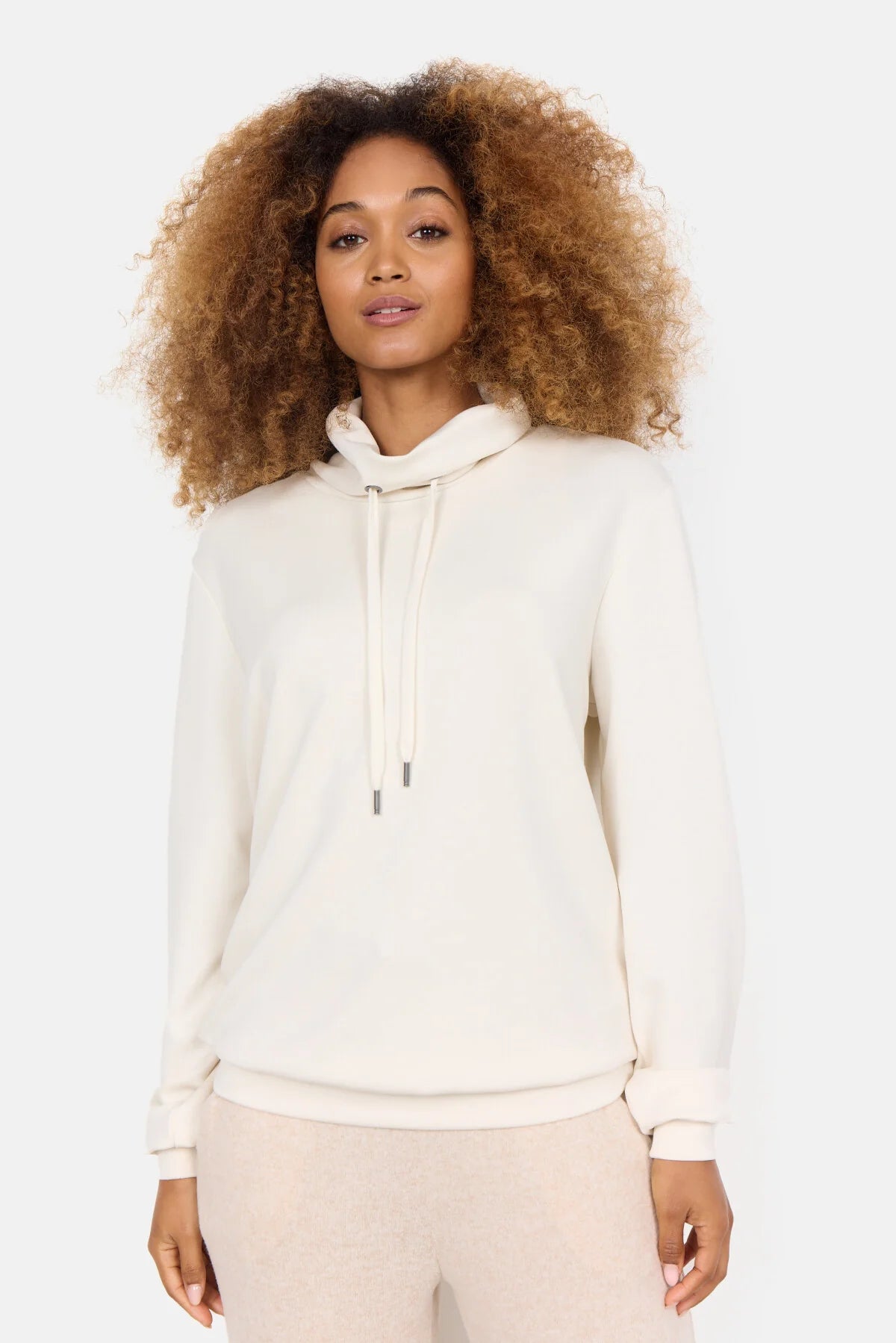 Soya Concept - Hoodless Hoodie - Cream Josefina Online