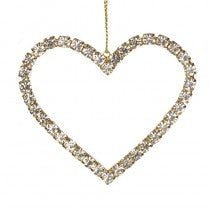 Diamante Cut Out Heart Hanging Decoration