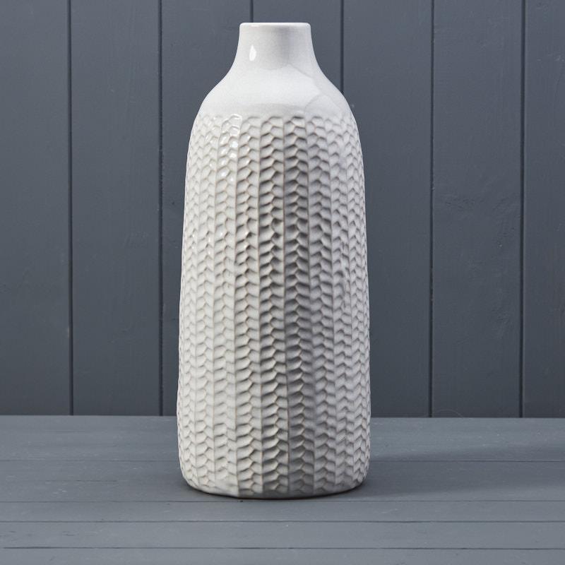 White ceramic tall vase Josefina Online