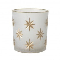Frosted Glass Gold Starts T Light