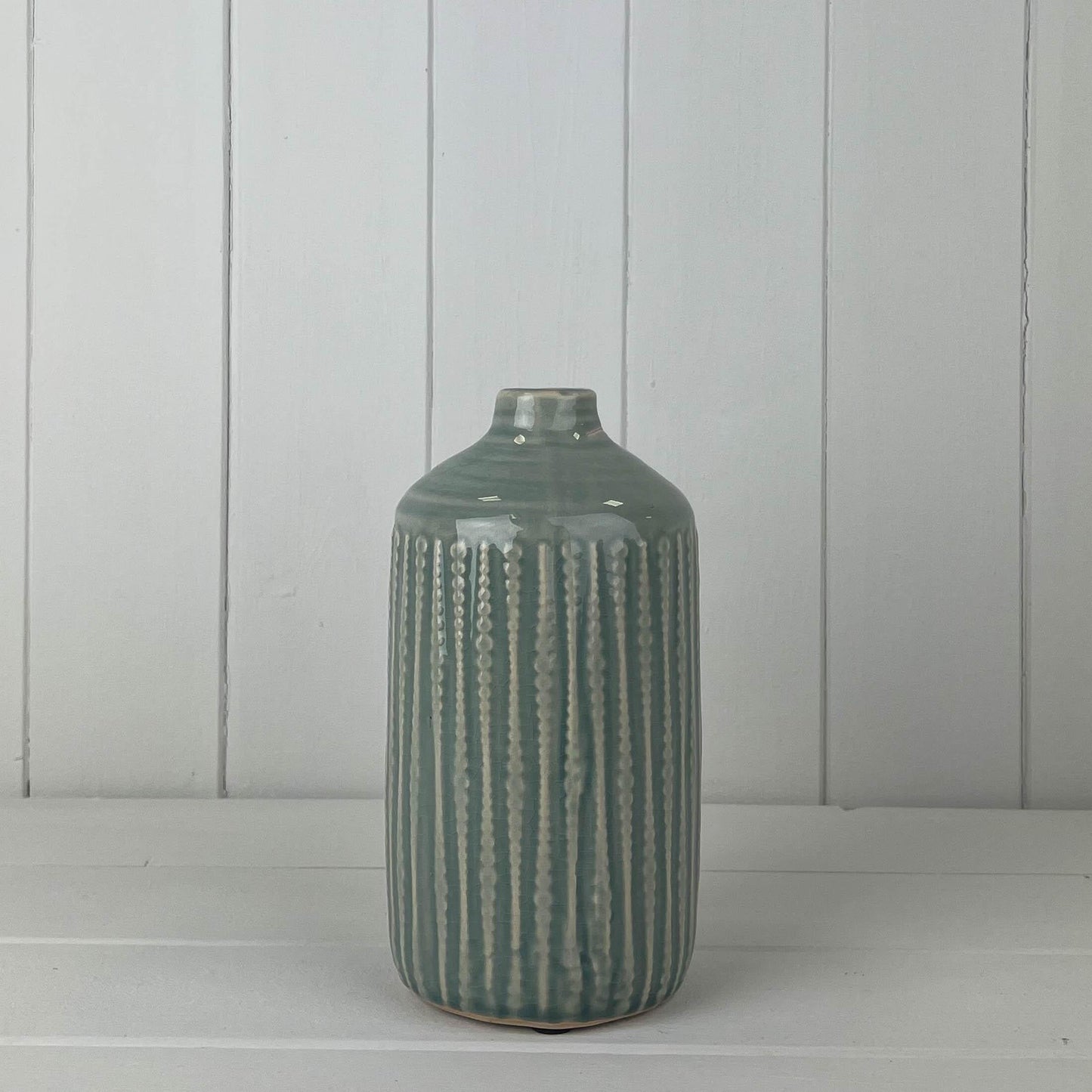 Ceramic Indented Flower Vase 23.5cm high Josefina Online