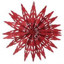 Red Kirigami Snowflake - Large
