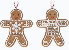 Resin Gingerbread Man - White Iced (8cm)