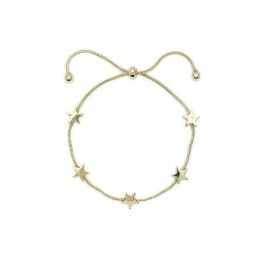 5 stars slider bracelet - Gold colour