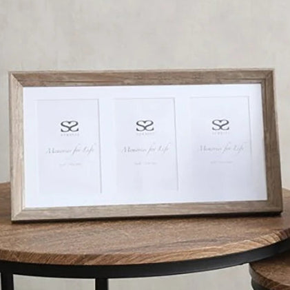 Triple 4 x 6 Natural Photo Frame