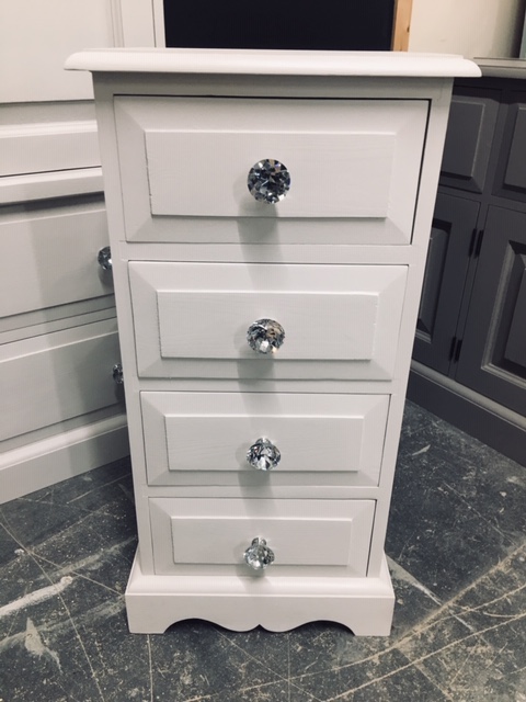 Standard 4 Drawer Bedside H765mm W380mm D300mm ANY COLOUR